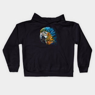 Parrot Colorful Fractal Modern Art Kids Hoodie